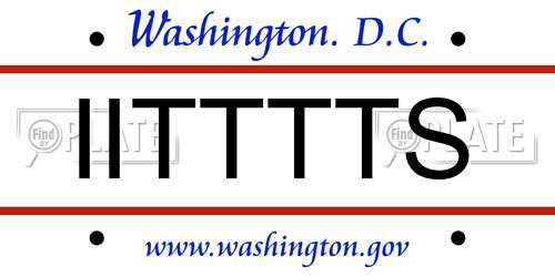 IITTTTS District Of Columbia License Plate
