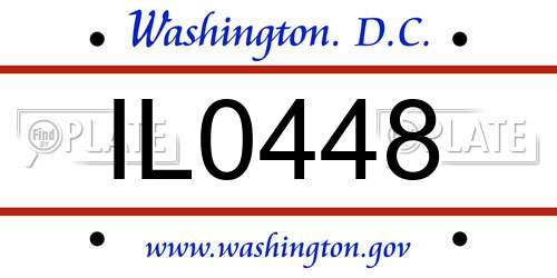 IL0448 District Of Columbia License Plate