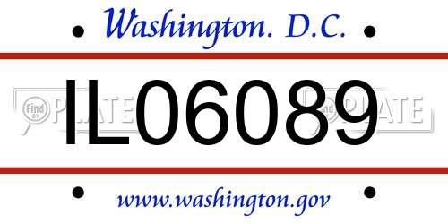 IL06089 District Of Columbia License Plate