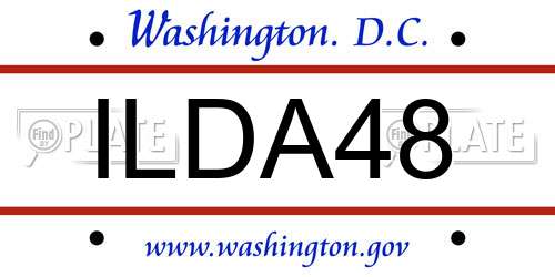 ILDA48 District Of Columbia License Plate