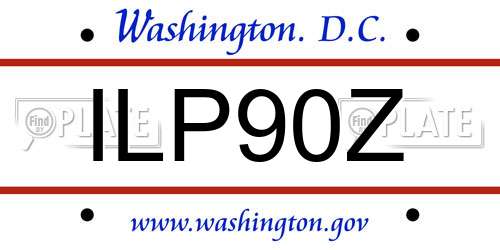 ILP90Z District Of Columbia License Plate