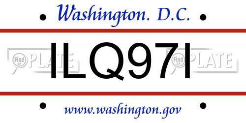 ILQ97I District Of Columbia License Plate