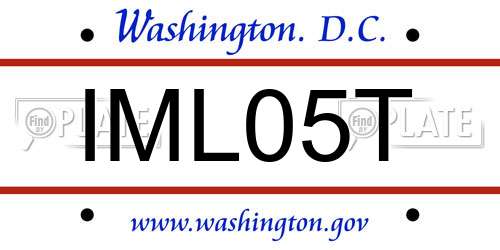IML05T District Of Columbia License Plate