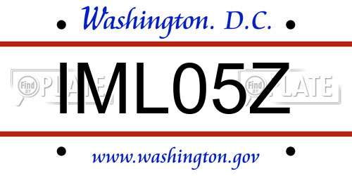 IML05Z District Of Columbia License Plate