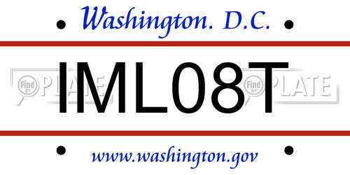 IML08T District Of Columbia License Plate