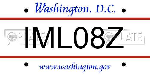 IML08Z District Of Columbia License Plate