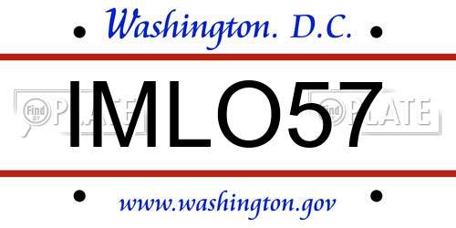 IMLO57 District Of Columbia License Plate