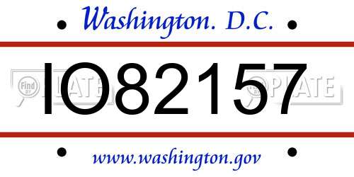 IO82157 District Of Columbia License Plate
