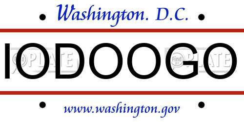 IODOOGO District Of Columbia License Plate