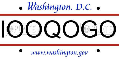 IOOQOGO District Of Columbia License Plate