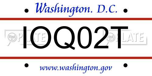 IOQ02T District Of Columbia License Plate