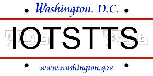 IOTSTTS District Of Columbia License Plate