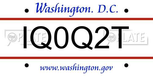IQ0Q2T District Of Columbia License Plate