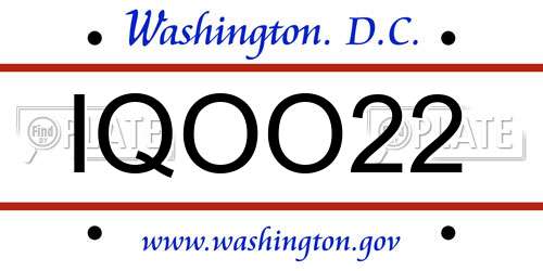 IQOO22 District Of Columbia License Plate