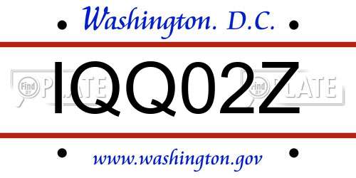 IQQ02Z District Of Columbia License Plate