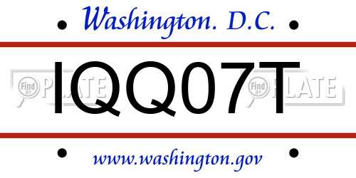 IQQ07T District Of Columbia License Plate