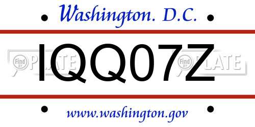 IQQ07Z District Of Columbia License Plate