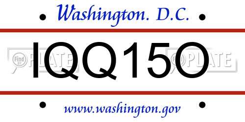 IQQ15O District Of Columbia License Plate