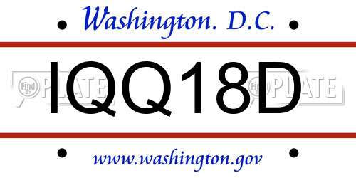 IQQ18D District Of Columbia License Plate