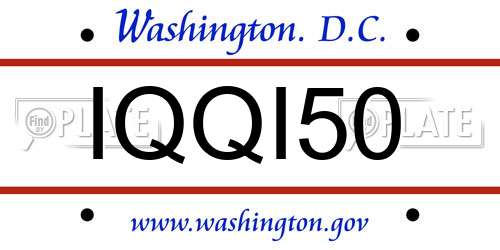 IQQI50 District Of Columbia License Plate