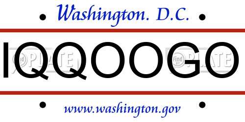 IQQOOGO District Of Columbia License Plate