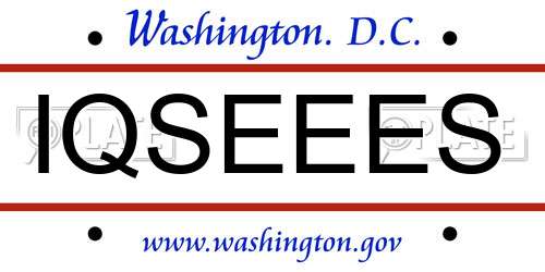 IQSEEES District Of Columbia License Plate