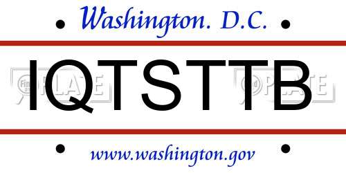 IQTSTTB District Of Columbia License Plate