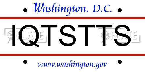 IQTSTTS District Of Columbia License Plate