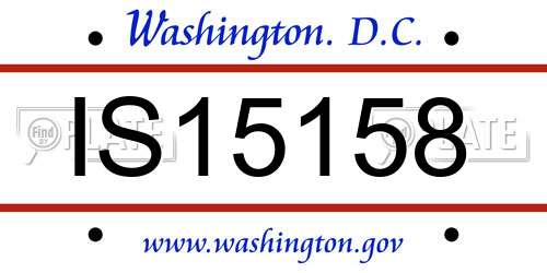 IS15158 District Of Columbia License Plate