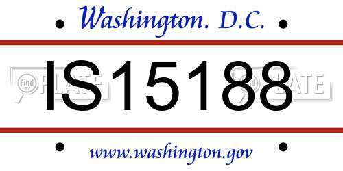 IS15188 District Of Columbia License Plate