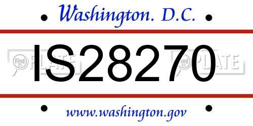 IS28270 District Of Columbia License Plate