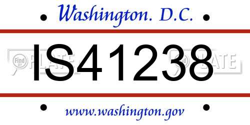 IS41238 District Of Columbia License Plate
