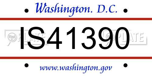 IS41390 District Of Columbia License Plate