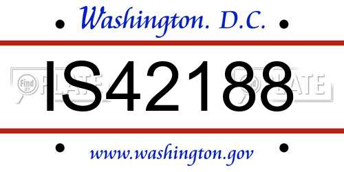 IS42188 District Of Columbia License Plate