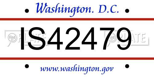 IS42479 District Of Columbia License Plate