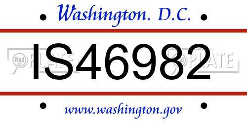 IS46982 District Of Columbia License Plate