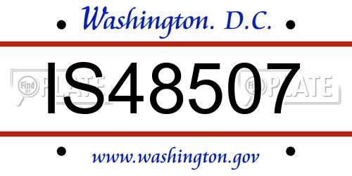 IS48507 District Of Columbia License Plate