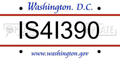 IS4I390 District Of Columbia License Plate