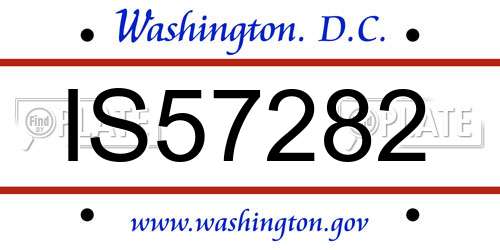 IS57282 District Of Columbia License Plate