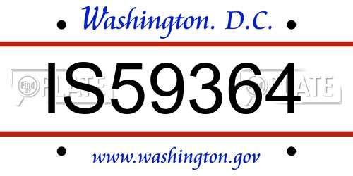 IS59364 District Of Columbia License Plate