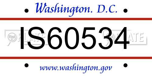 IS60534 District Of Columbia License Plate