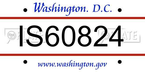 IS60824 District Of Columbia License Plate