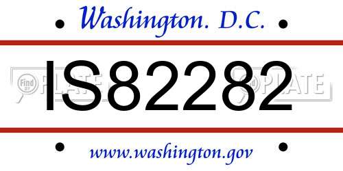 IS82282 District Of Columbia License Plate