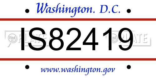 IS82419 District Of Columbia License Plate