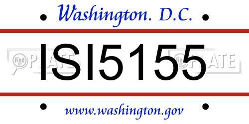 ISI5155 District Of Columbia License Plate