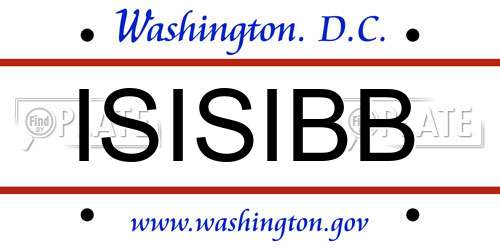 ISISIBB District Of Columbia License Plate