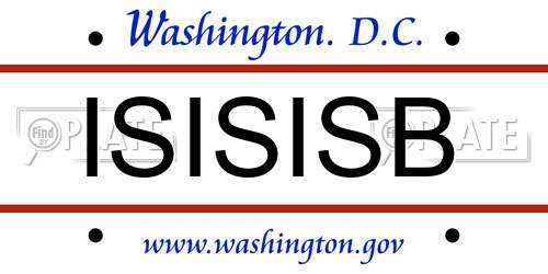 ISISISB District Of Columbia License Plate