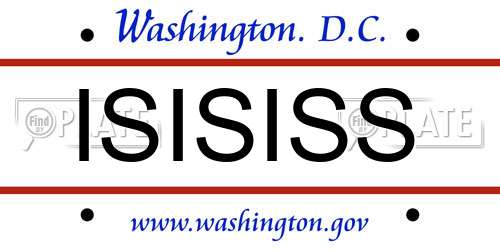ISISISS District Of Columbia License Plate