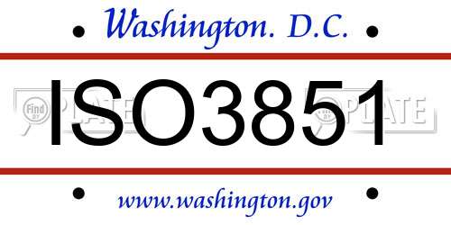 ISO3851 District Of Columbia License Plate