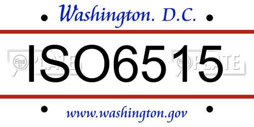 ISO6515 District Of Columbia License Plate